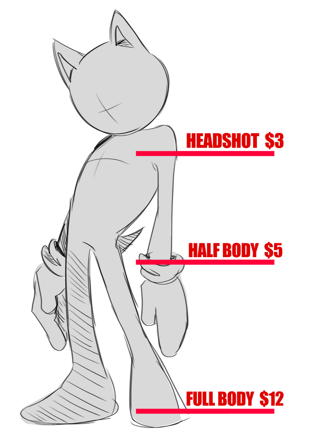 A clean, expressive sketch. Comes in a single-color sketch with light ‘pencil’ shading.